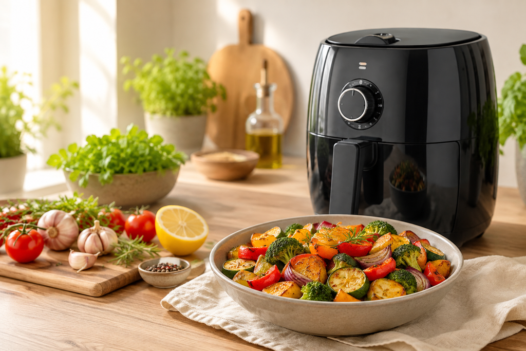 Air Fryer avec légumes rôtis
