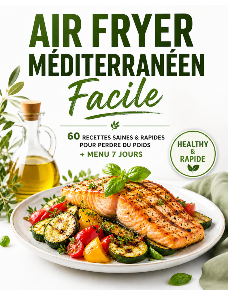 Couverture du livre Air Fryer Méditerranéen Facile