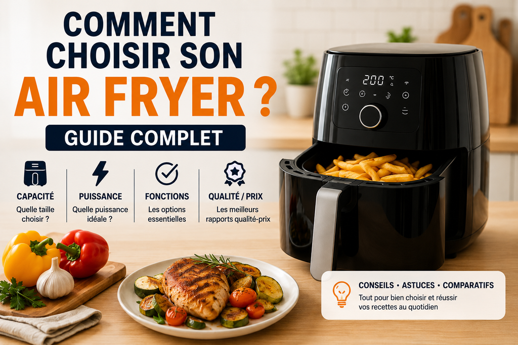 Air Fryer noir dans une cuisine – guide pour choisir son Air Fryer