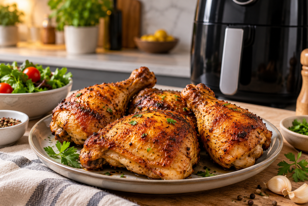 Cuisses de poulet croustillantes cuites à l’Air Fryer